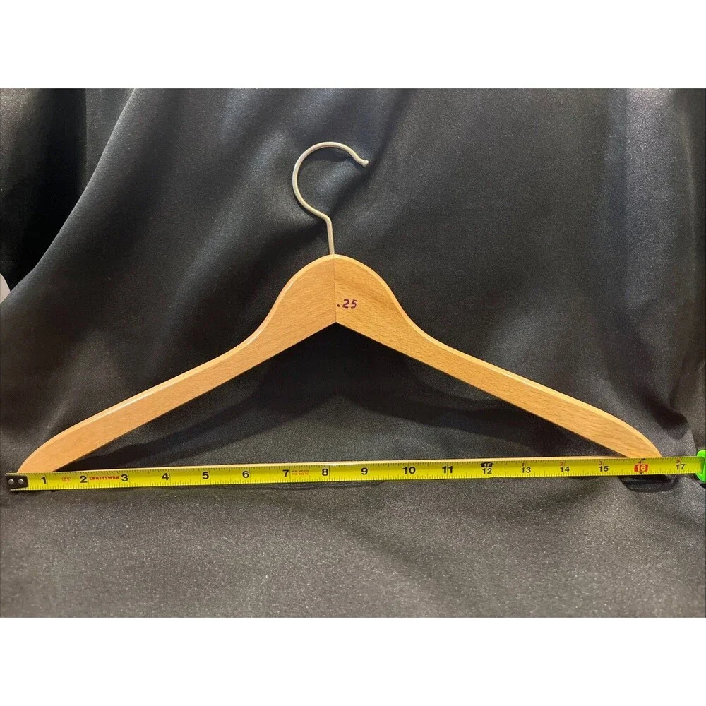 Lot of 3 Vintage Unbranded Wooden Hangers for Suits Jackets Pants Tops Dresses